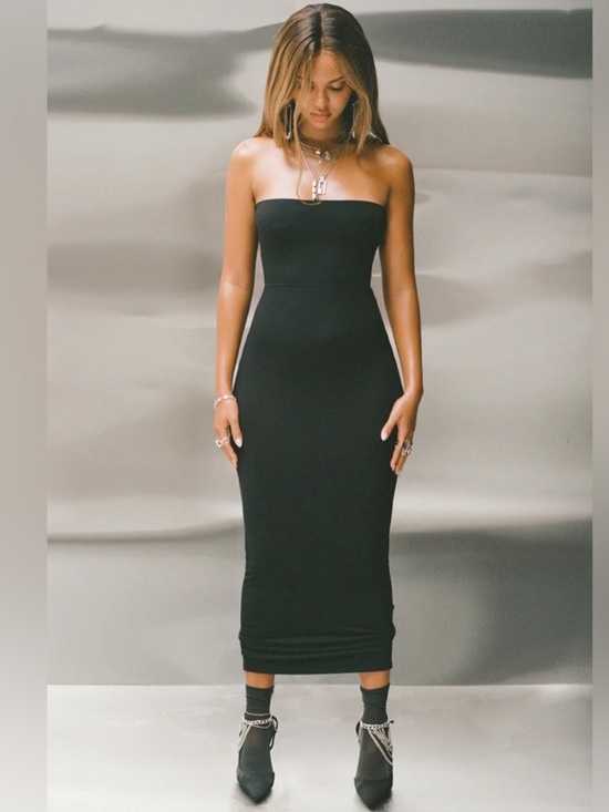 Joah Brown Dresses & Skirts - ❌SOLD❌ Joah Brown Tube Dress + Foldover Maxi Skirt Black